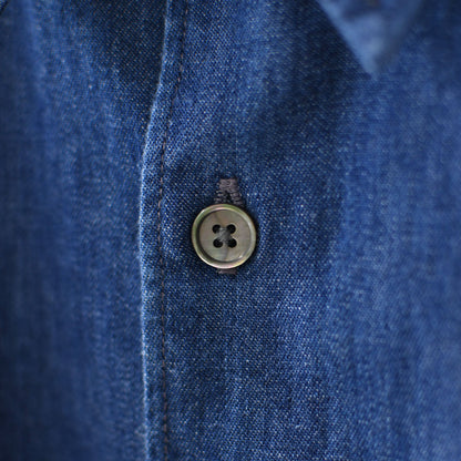 DANTON [ダントン] W Denim Dungaree Classic Collar Shirt [DT-B0442DUG] デニムダンガリークラシックカラーシャツ・デニムシャツ・ダンガリーシャツ・長袖・レギュラーカラー・LADY'S [2026SS]
