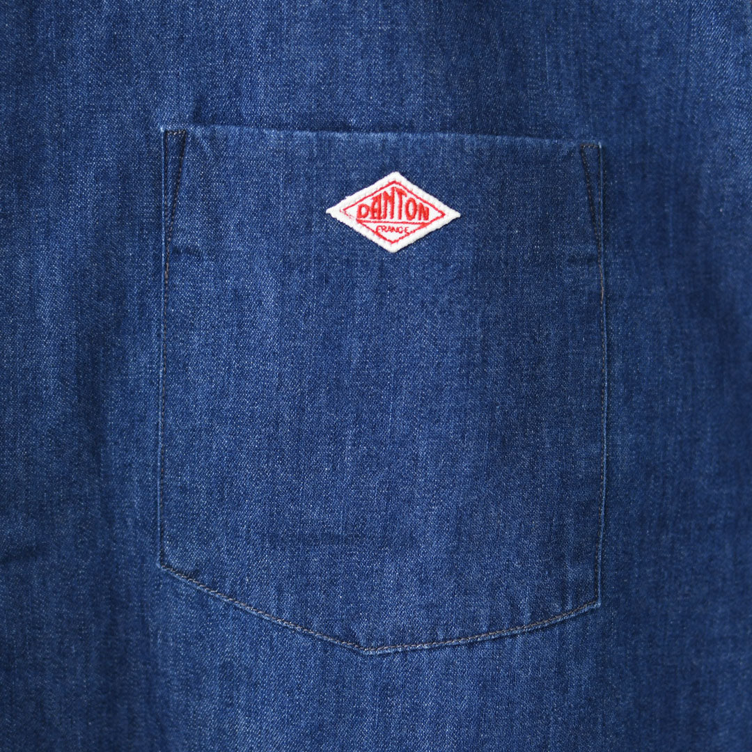 DANTON [ダントン] W Denim Dungaree Classic Collar Shirt [DT-B0442DUG] デニムダンガリークラシックカラーシャツ・デニムシャツ・ダンガリーシャツ・長袖・レギュラーカラー・LADY'S [2026SS]