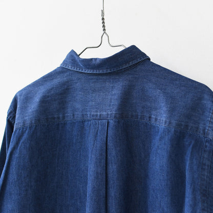 DANTON [ダントン] W Denim Dungaree Classic Collar Shirt [DT-B0442DUG] デニムダンガリークラシックカラーシャツ・デニムシャツ・ダンガリーシャツ・長袖・レギュラーカラー・LADY'S [2026SS]