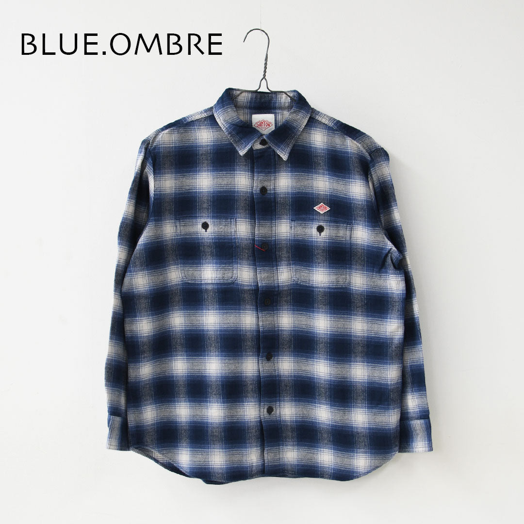 DANTON [ダントン] W Flannel Check Regular Collar Shirt [DT-B0476BNL] フランネルチェックレギュラーカラーシャツ・チェックシャツ・レギュラーカラーシャツ・フランネル素材・長袖・LADY'S [2026AW]