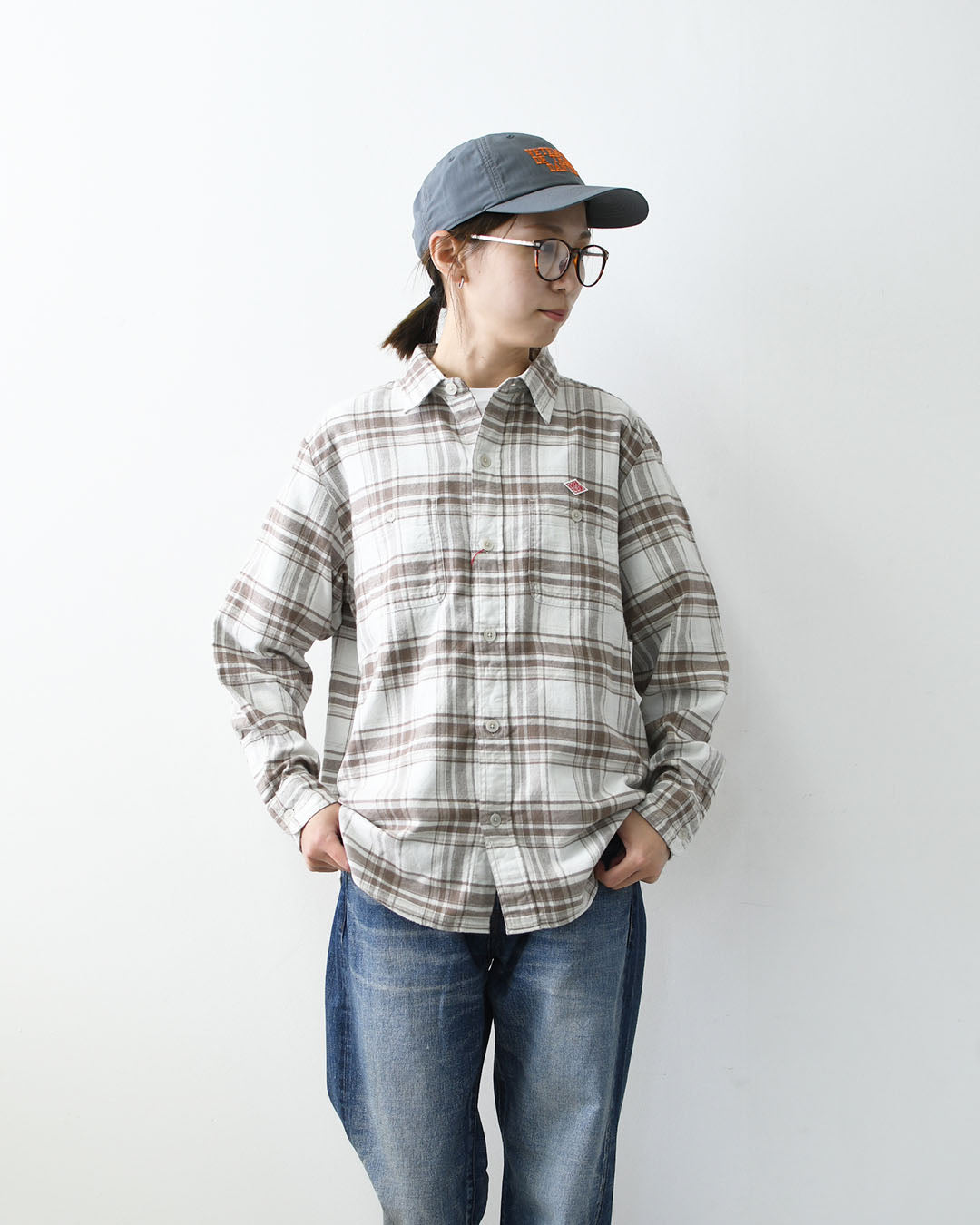 DANTON [ダントン] W Flannel Check Regular Collar Shirt [DT-B0476BNL] フランネルチェックレギュラーカラーシャツ・チェックシャツ・レギュラーカラーシャツ・フランネル素材・長袖・LADY'S [2026AW]