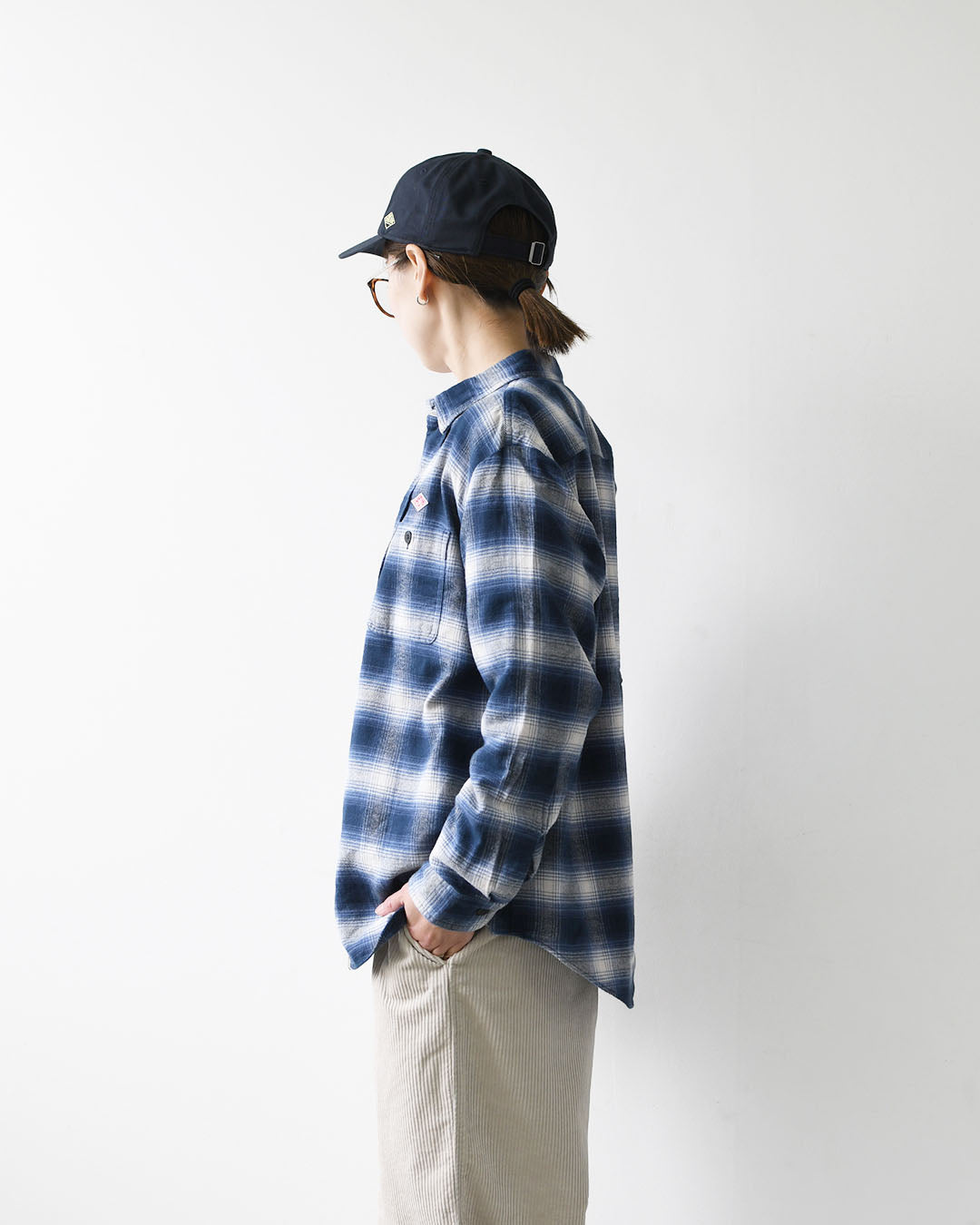 DANTON [ダントン] W Flannel Check Regular Collar Shirt [DT-B0476BNL] フランネルチェックレギュラーカラーシャツ・チェックシャツ・レギュラーカラーシャツ・フランネル素材・長袖・LADY'S [2026AW]