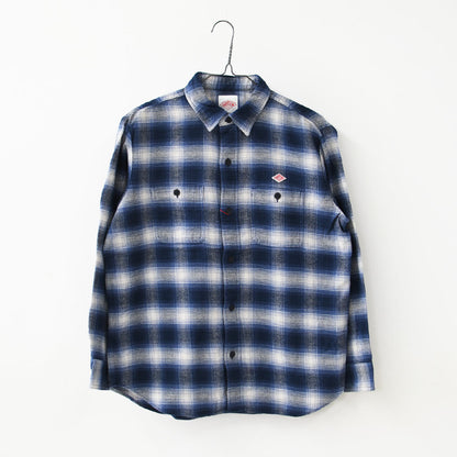 DANTON [ダントン] W Flannel Check Regular Collar Shirt [DT-B0476BNL] フランネルチェックレギュラーカラーシャツ・チェックシャツ・レギュラーカラーシャツ・フランネル素材・長袖・LADY'S [2026AW]