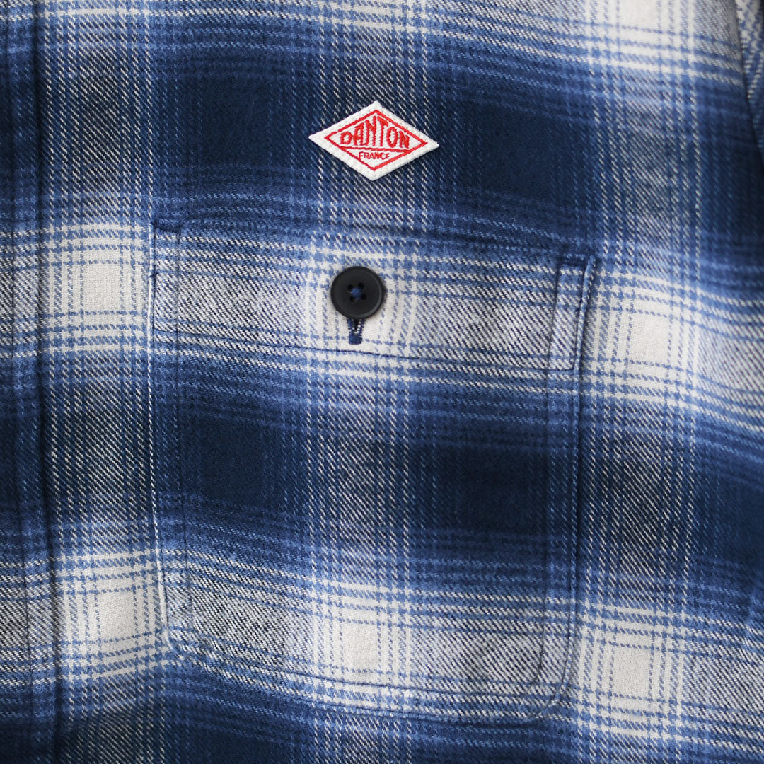 DANTON [ダントン] W Flannel Check Regular Collar Shirt [DT-B0476BNL] フランネルチェックレギュラーカラーシャツ・チェックシャツ・レギュラーカラーシャツ・フランネル素材・長袖・LADY'S [2026AW]