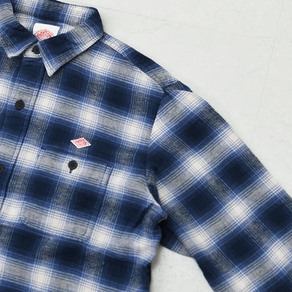 DANTON [ダントン] W Flannel Check Regular Collar Shirt [DT-B0476BNL] フランネルチェックレギュラーカラーシャツ・チェックシャツ・レギュラーカラーシャツ・フランネル素材・長袖・LADY'S [2026AW]