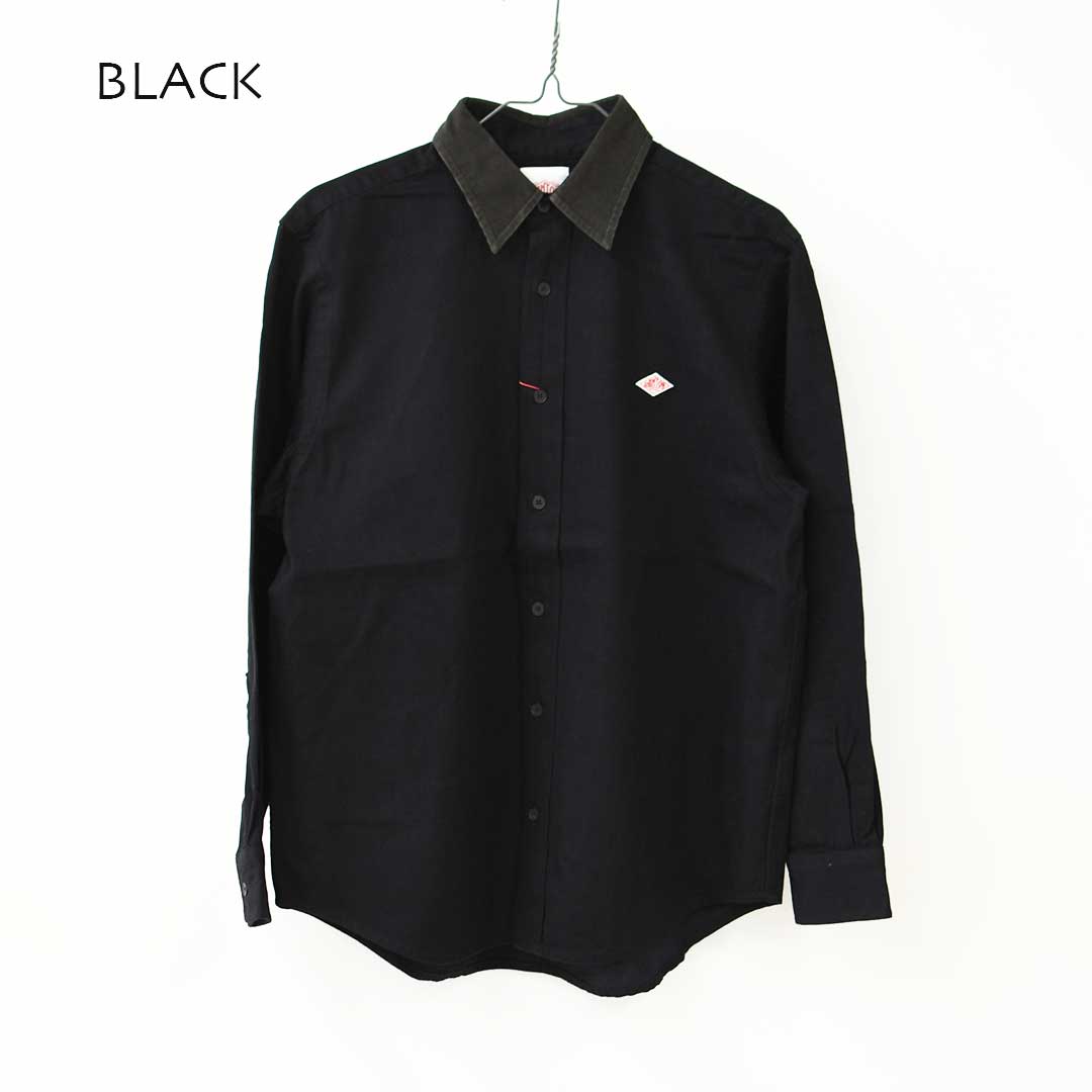 DANTON [ダントン] W Denim Corduroy Collar Shirt [DT-B0489SDM] デニムコーデュロイカラーシャツ・デニムシャツ・レギュラーカラーシャツ・コーデュロイ襟・長袖・ライトデニム・LADY'S [2026AW]