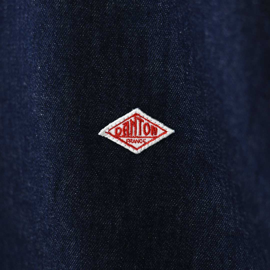 DANTON [ダントン] W Denim Corduroy Collar Shirt [DT-B0489SDM] デニムコーデュロイカラーシャツ・デニムシャツ・レギュラーカラーシャツ・コーデュロイ襟・長袖・ライトデニム・LADY'S [2026AW]