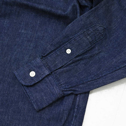 DANTON [ダントン] W Denim Corduroy Collar Shirt [DT-B0489SDM] デニムコーデュロイカラーシャツ・デニムシャツ・レギュラーカラーシャツ・コーデュロイ襟・長袖・ライトデニム・LADY'S [2026AW]