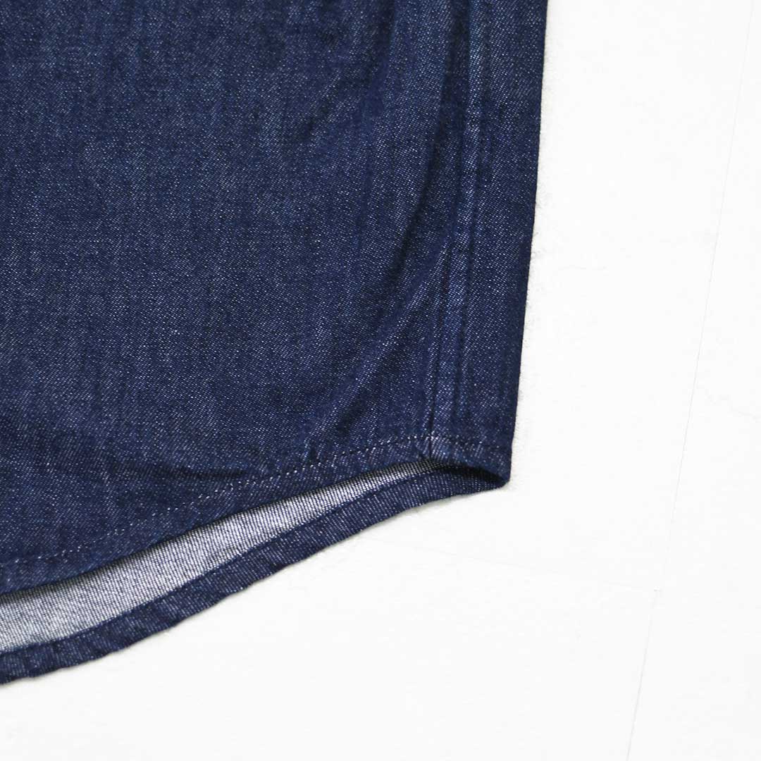 DANTON [ダントン] W Denim Corduroy Collar Shirt [DT-B0489SDM] デニムコーデュロイカラーシャツ・デニムシャツ・レギュラーカラーシャツ・コーデュロイ襟・長袖・ライトデニム・LADY'S [2026AW]