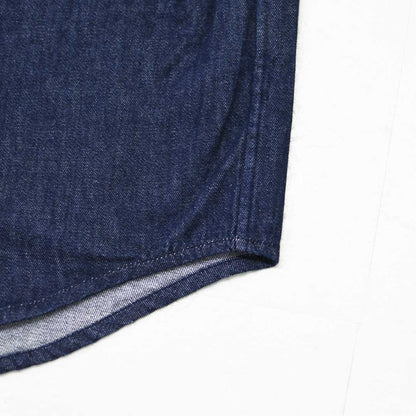 DANTON [ダントン] W Denim Corduroy Collar Shirt [DT-B0489SDM] デニムコーデュロイカラーシャツ・デニムシャツ・レギュラーカラーシャツ・コーデュロイ襟・長袖・ライトデニム・LADY'S [2026AW]