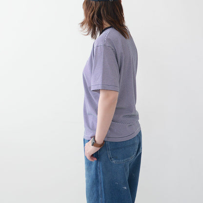 DANTON [ダントン] W's T/C INNER T-SHIRT BODER [DT-C0195CVT]  テトロンコットン 半袖 インナーTシャツ [2025SS]