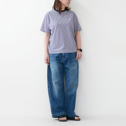 DANTON [ダントン] W's T/C INNER T-SHIRT BODER [DT-C0195CVT]  テトロンコットン 半袖 インナーTシャツ [2025SS]