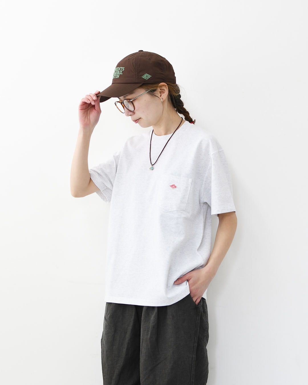 DANTON [ダントン] W POCKET T-SHIRT SOLID [DT-C0197TCB-S] ポケットTシャツソリッド [2026SS]