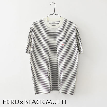 DANTON [ダントン] M SHORT SLEEVE POCKET T-SHIRT STRIPE [DT-C0198TCB-B] ショートスリーブポケットTシャツ ストライプ・MEN'S [2026SS]