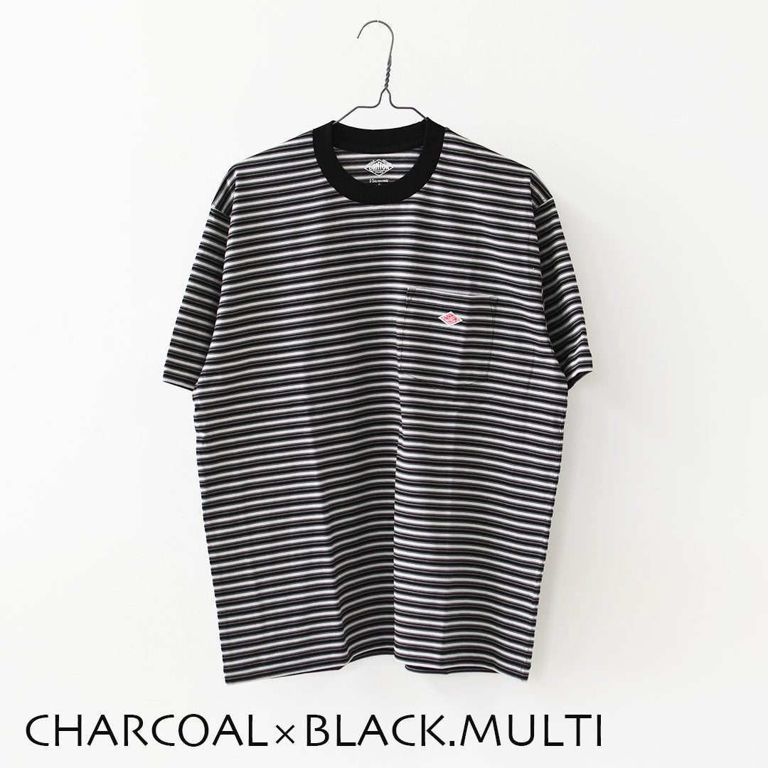 DANTON [ダントン] M SHORT SLEEVE POCKET T-SHIRT STRIPE [DT-C0198TCB-B] ショートスリーブポケットTシャツ ストライプ・MEN'S [2026SS]