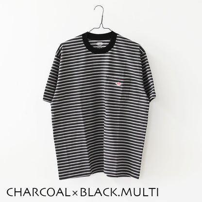 DANTON [ダントン] M SHORT SLEEVE POCKET T-SHIRT STRIPE [DT-C0198TCB-B] ショートスリーブポケットTシャツ ストライプ・MEN'S [2026SS]