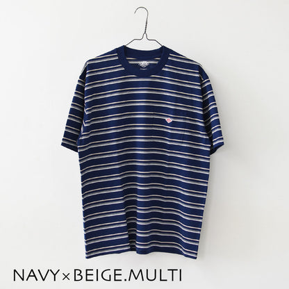 DANTON [ダントン] M SHORT SLEEVE POCKET T-SHIRT STRIPE [DT-C0198TCB-B] ショートスリーブポケットTシャツ ストライプ・MEN'S [2026SS]