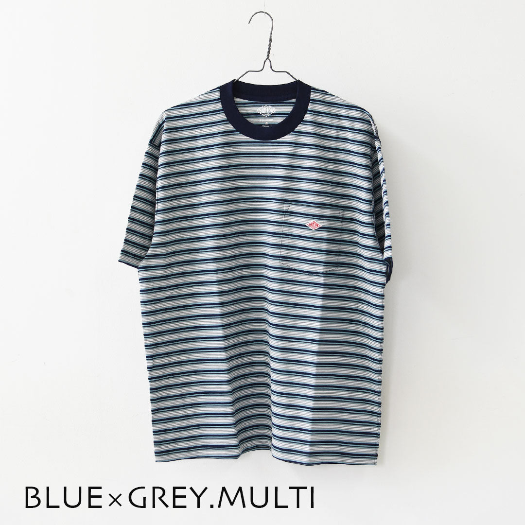 DANTON [ダントン] M SHORT SLEEVE POCKET T-SHIRT STRIPE [DT-C0198TCB-B] ショートスリーブポケットTシャツ ストライプ・MEN'S [2026SS]