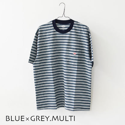 DANTON [ダントン] M SHORT SLEEVE POCKET T-SHIRT STRIPE [DT-C0198TCB-B] ショートスリーブポケットTシャツ ストライプ・MEN'S [2026SS]