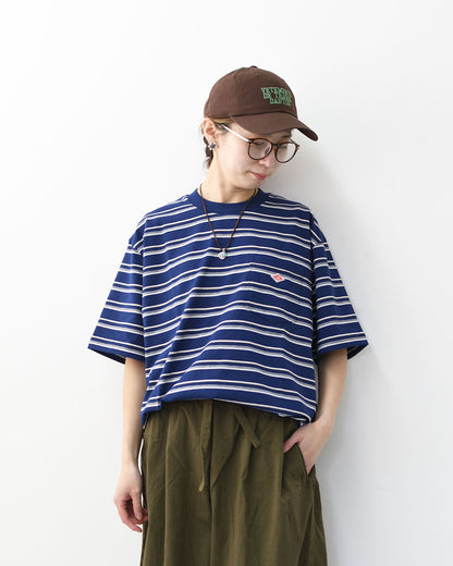 DANTON [ダントン] M SHORT SLEEVE POCKET T-SHIRT STRIPE [DT-C0198TCB-B] ショートスリーブポケットTシャツ ストライプ・MEN'S [2026SS]