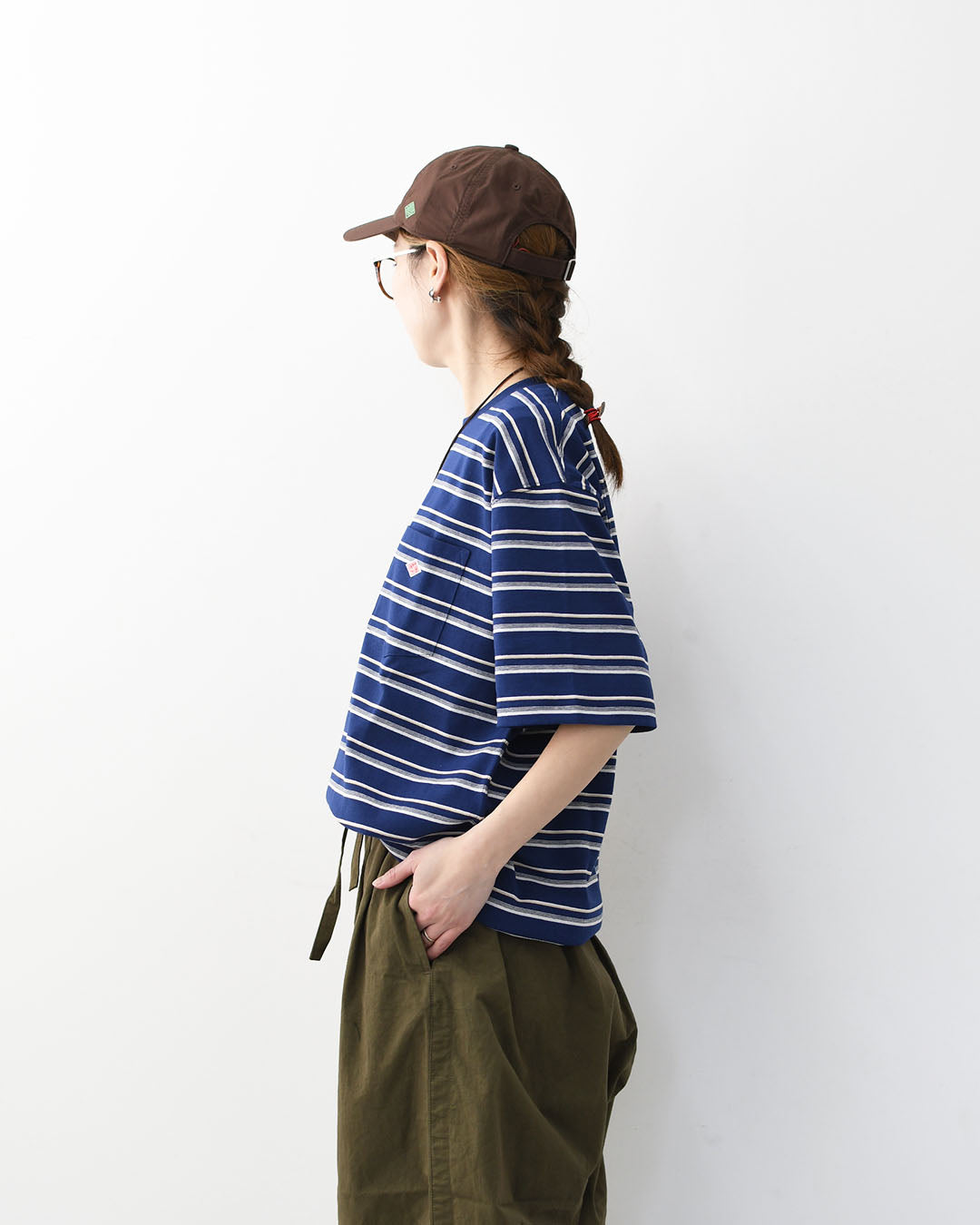 DANTON [ダントン] M SHORT SLEEVE POCKET T-SHIRT STRIPE [DT-C0198TCB-B] ショートスリーブポケットTシャツ ストライプ・MEN'S [2026SS]