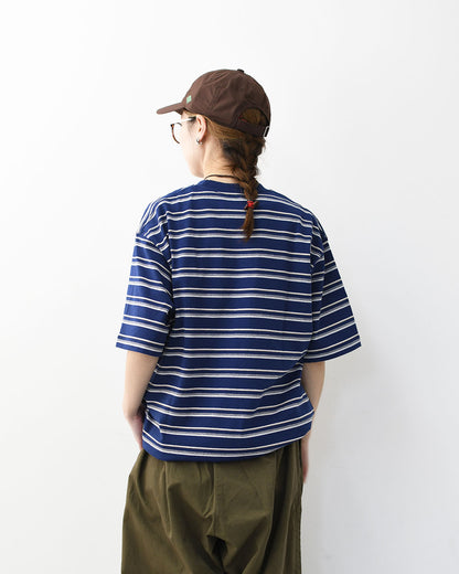 DANTON [ダントン] M SHORT SLEEVE POCKET T-SHIRT STRIPE [DT-C0198TCB-B] ショートスリーブポケットTシャツ ストライプ・MEN'S [2026SS]