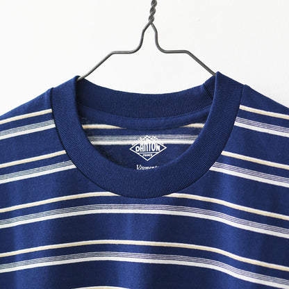 DANTON [ダントン] M SHORT SLEEVE POCKET T-SHIRT STRIPE [DT-C0198TCB-B] ショートスリーブポケットTシャツ ストライプ・MEN'S [2026SS]