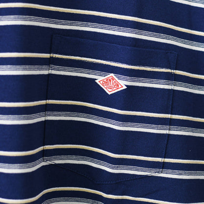 DANTON [ダントン] M SHORT SLEEVE POCKET T-SHIRT STRIPE [DT-C0198TCB-B] ショートスリーブポケットTシャツ ストライプ・MEN'S [2026SS]