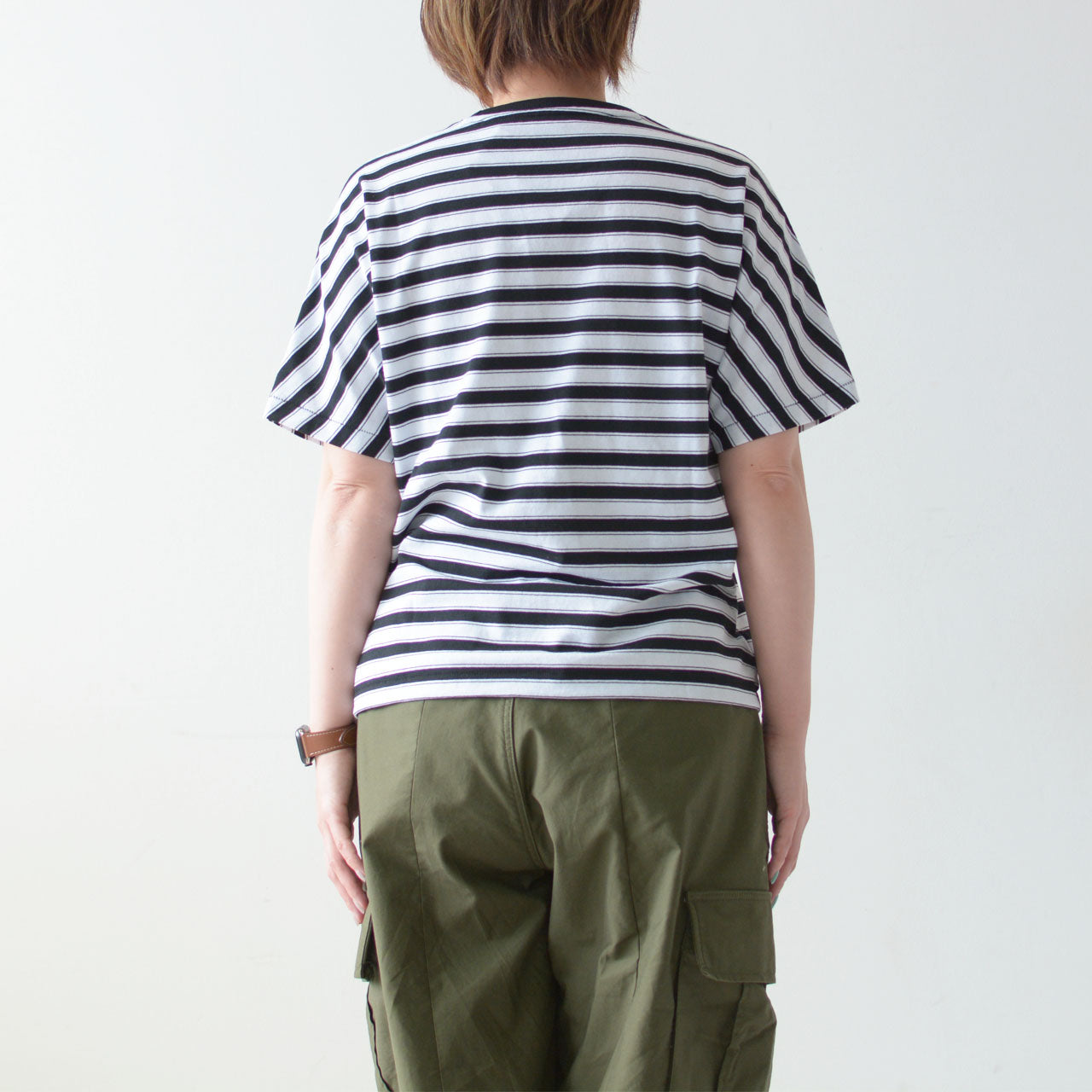 DANTON [ダントン] W DOLMAN SLEEVE T-SHIRT BODER [DT-C0201TCB-B] ドルマンスリーブTシャツボーダー [2023SS]