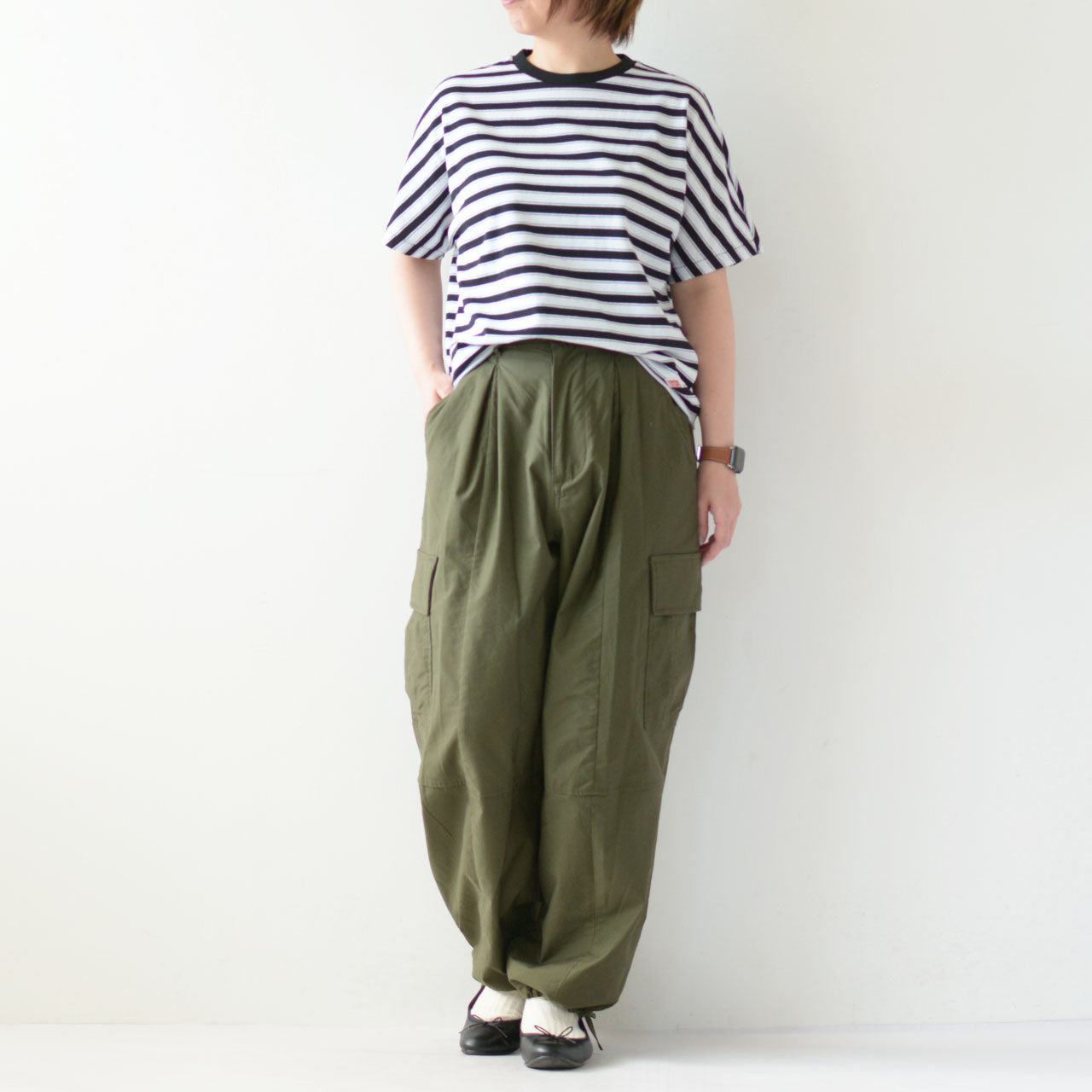 DANTON [ダントン] W DOLMAN SLEEVE T-SHIRT BODER [DT-C0201TCB-B] ドルマンスリーブTシャツボーダー [2023SS]