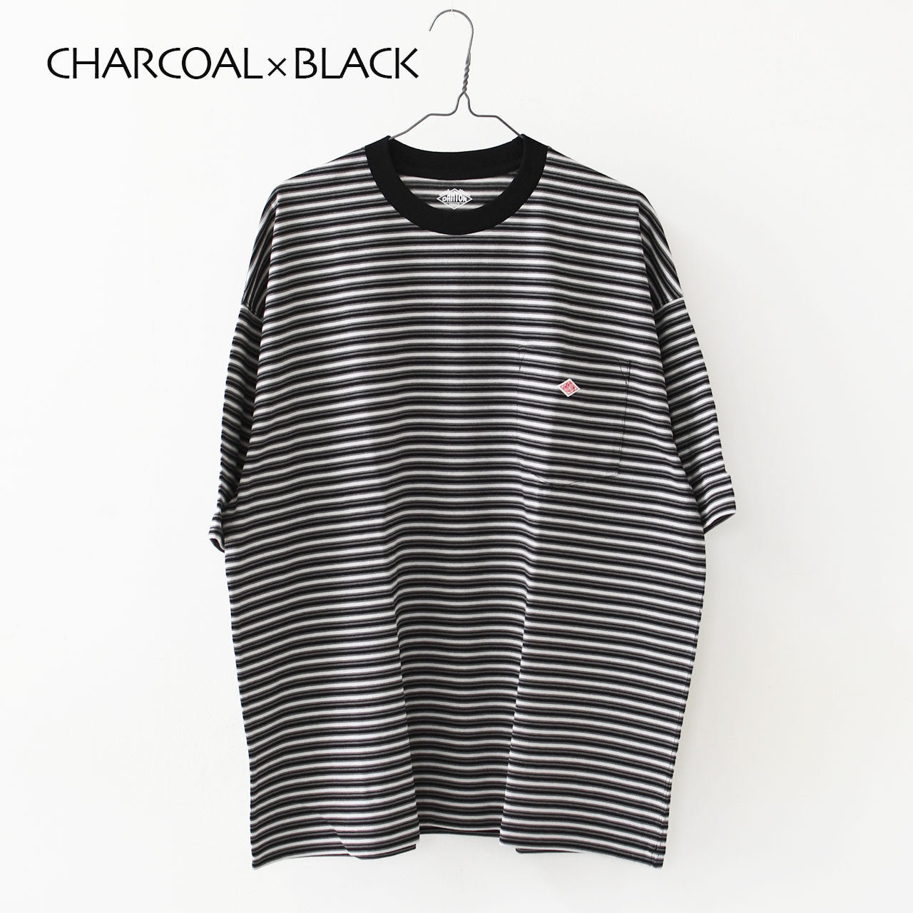 DANTON [ダントン] M BIG SILHOUETTE POCKET T-SHIRT STRIPE [DT-C0402TCB-B] ビッグシルエットポケットTシャツ ストライプ・MEN'S [2026SS]