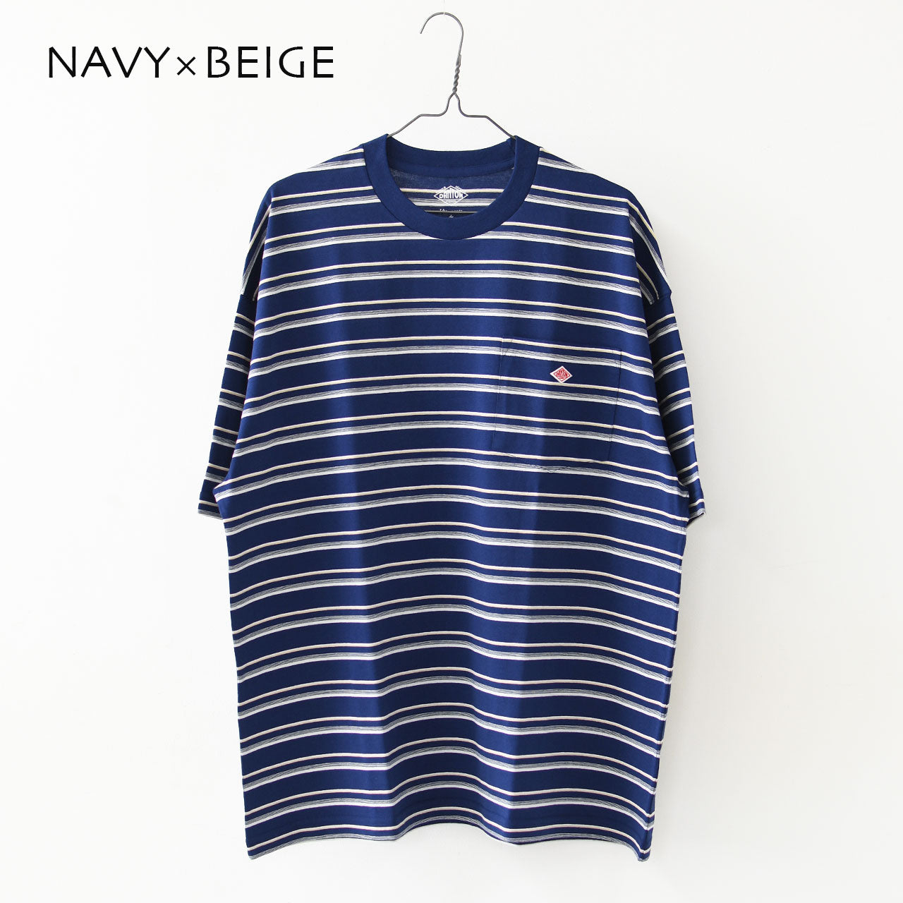 DANTON [ダントン] M BIG SILHOUETTE POCKET T-SHIRT STRIPE [DT-C0402TCB-B] ビッグシルエットポケットTシャツ ストライプ・MEN'S [2026SS]