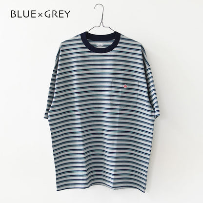 DANTON [ダントン] M BIG SILHOUETTE POCKET T-SHIRT STRIPE [DT-C0402TCB-B] ビッグシルエットポケットTシャツ ストライプ・MEN'S [2026SS]
