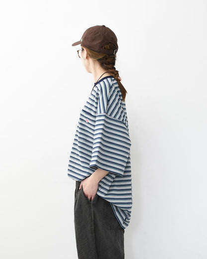 DANTON [ダントン] M BIG SILHOUETTE POCKET T-SHIRT STRIPE [DT-C0402TCB-B] ビッグシルエットポケットTシャツ ストライプ・MEN'S [2026SS]