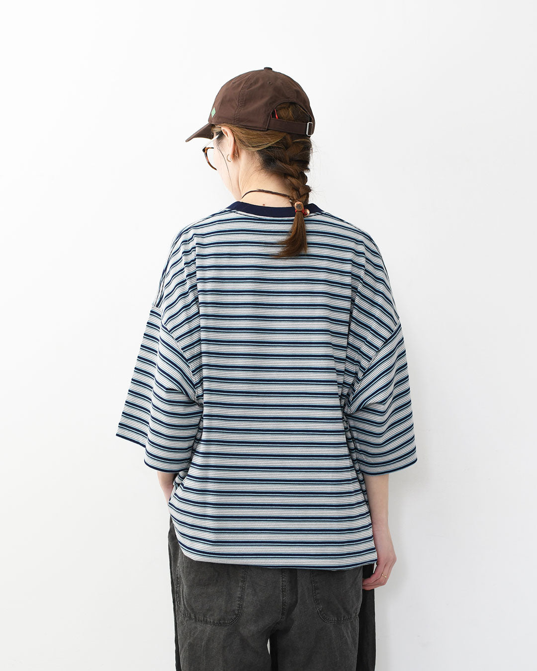 DANTON [ダントン] M BIG SILHOUETTE POCKET T-SHIRT STRIPE [DT-C0402TCB-B] ビッグシルエットポケットTシャツ ストライプ・MEN'S [2026SS]