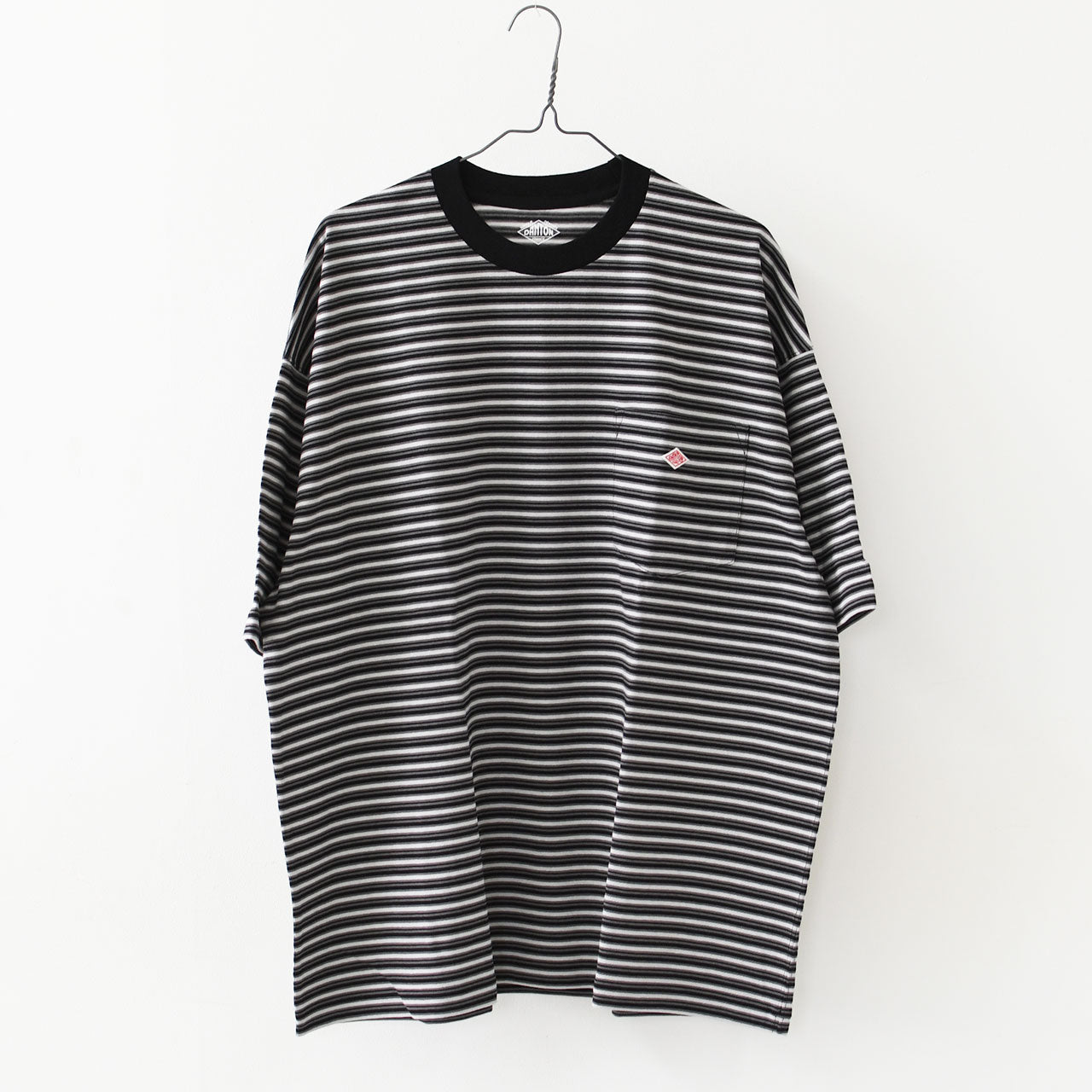 DANTON [ダントン] M BIG SILHOUETTE POCKET T-SHIRT STRIPE [DT-C0402TCB-B] ビッグシルエットポケットTシャツ ストライプ・MEN'S [2026SS]