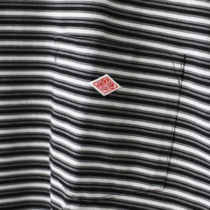 DANTON [ダントン] M BIG SILHOUETTE POCKET T-SHIRT STRIPE [DT-C0402TCB-B] ビッグシルエットポケットTシャツ ストライプ・MEN'S [2026SS]