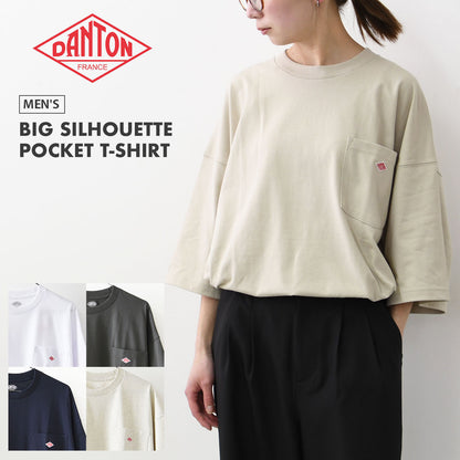 DANTON [ダントン] M BIG SILHOUETTE POCKET T-SHIRT [DT-C0402TCB-S] ビッグシルエットポケットTシャツ・MEN'S [2026SS]