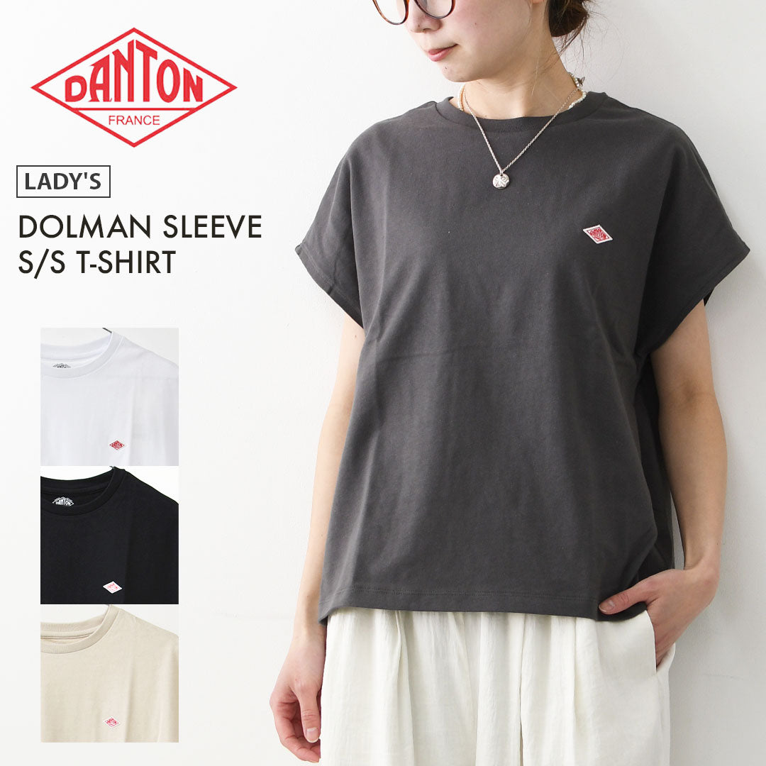 DANTON [ダントン] DOLMAN SLEEVE S/S T-SHIRT [dt-c0403cjj] ドルマンスリーブショートスリーブTシャツ・ドルマンスリーブTシャツ・無地・シンプルTシャツ・コットンTシャツ・ワイドスリーブ・LADY'S [2026SS]