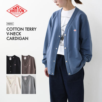 DANTON [ダントン] M COTTON TERRY V-NECK CARDIGAN [DT-C0406CIN] コットンテリーVネックカーディガン[2025SS]