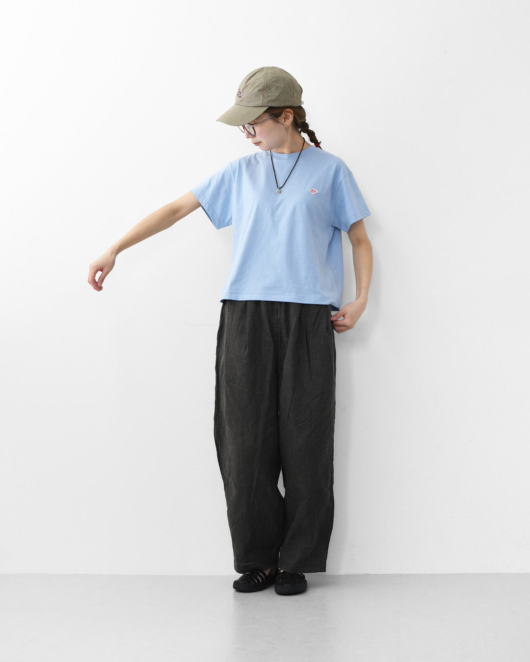 DANTON [ダントン] W SHORT SLEEVE SEMI CROP T-SHIRT PLAIN [DT-C0408CVT] ショートスリーブセミクロップTシャツ 無地 [2026SS]