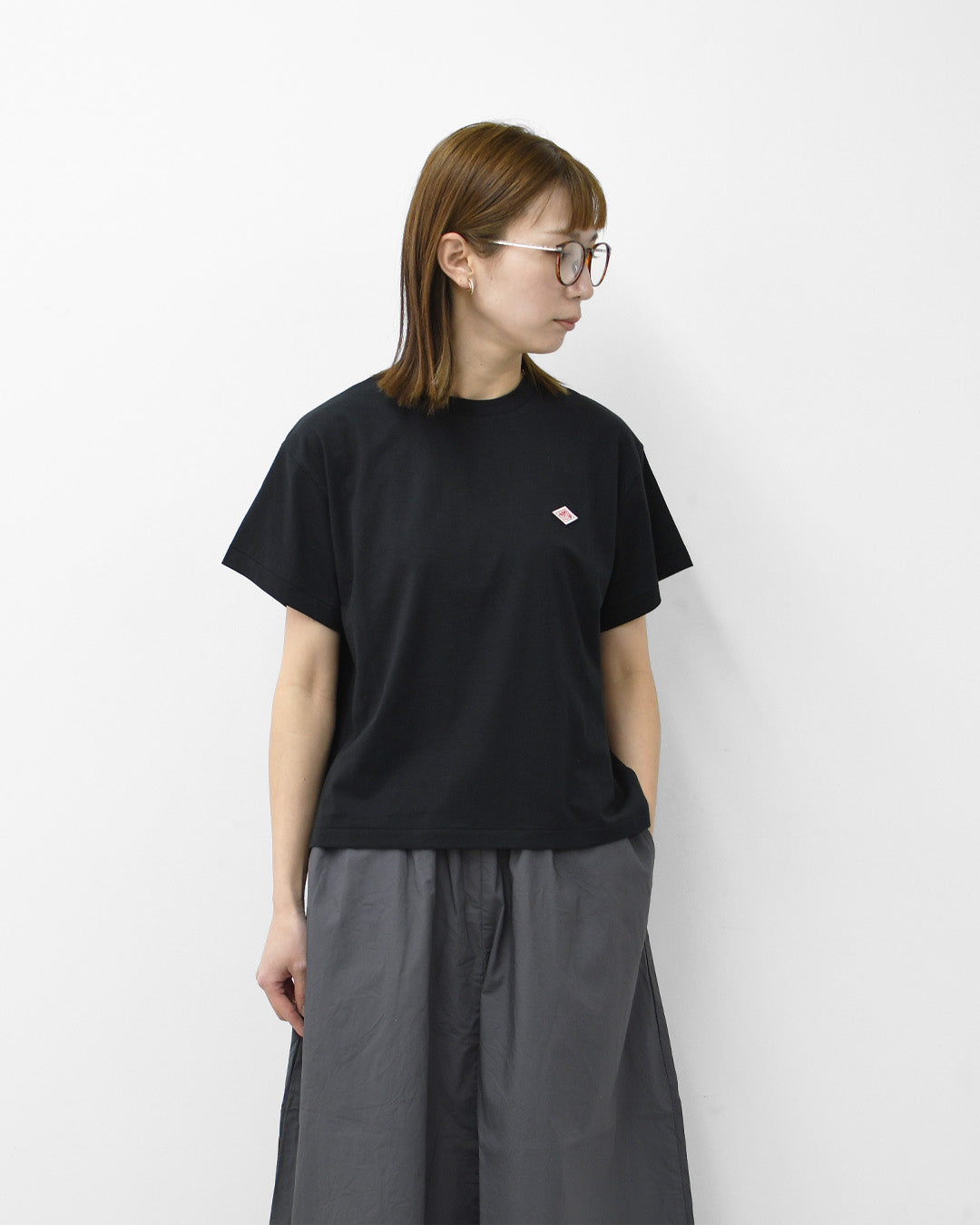 DANTON [ダントン] W SHORT SLEEVE SEMI CROP T-SHIRT PLAIN [DT-C0408CVT] ショートスリーブセミクロップTシャツ 無地 [2026SS]