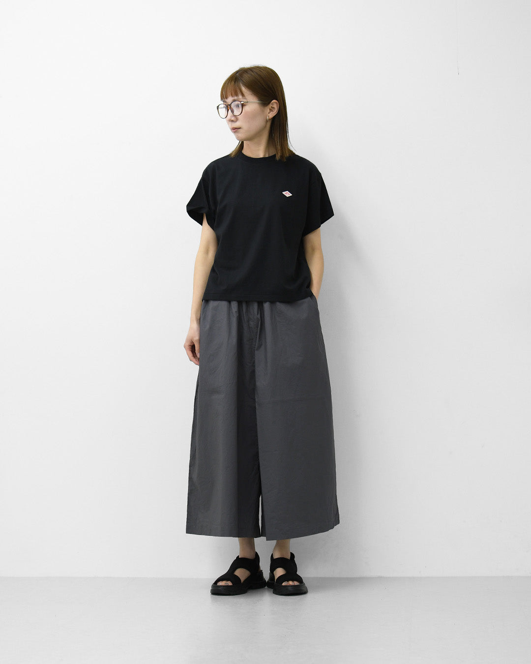 DANTON [ダントン] W SHORT SLEEVE SEMI CROP T-SHIRT PLAIN [DT-C0408CVT] ショートスリーブセミクロップTシャツ 無地 [2026SS]
