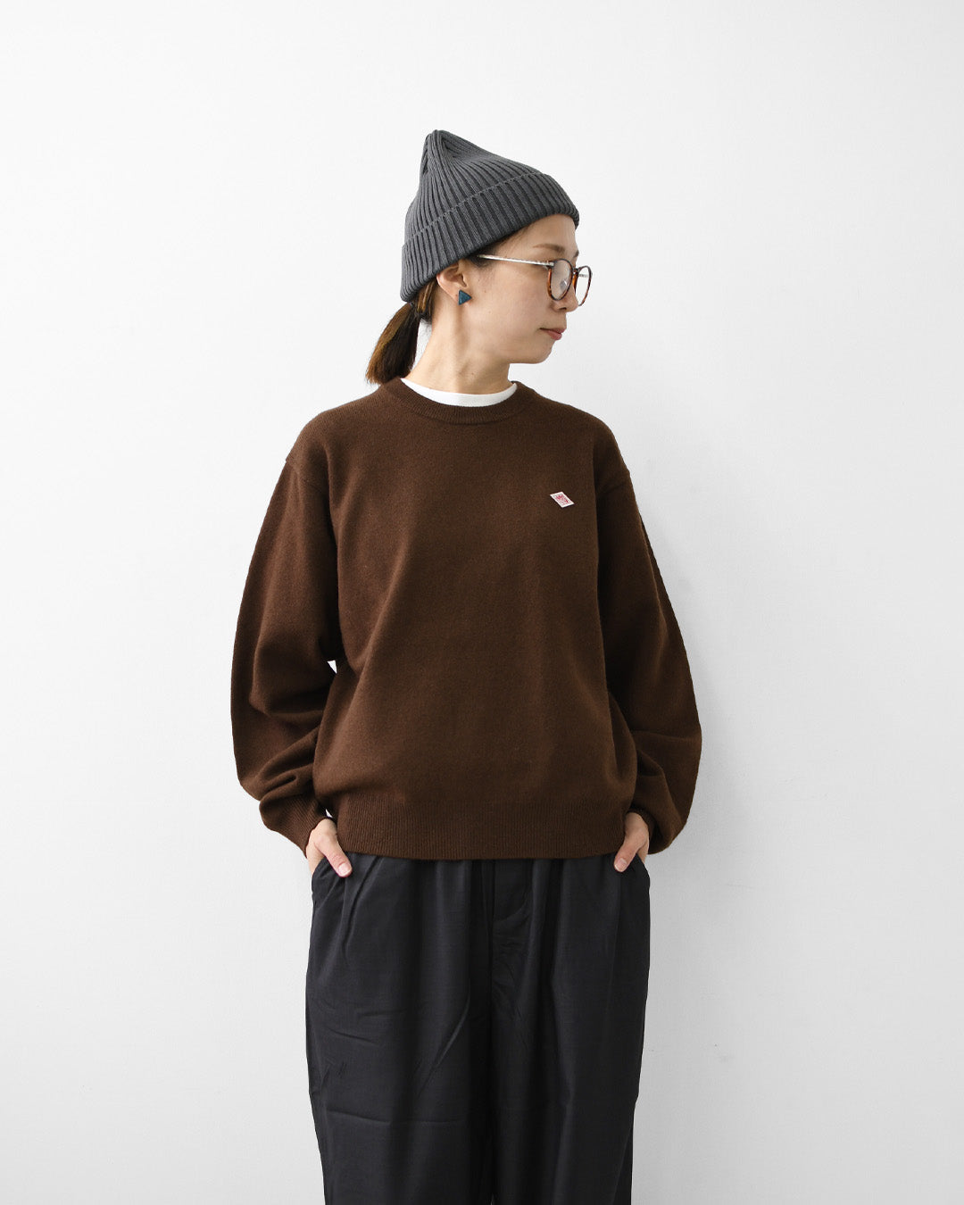 DANTON [ダントン] W LAMBSWOOL CREW NECK KNIT PULLOVER [DT-D0027LMW]ラムズウールクルーネックニットプルオーバー [2026AW]