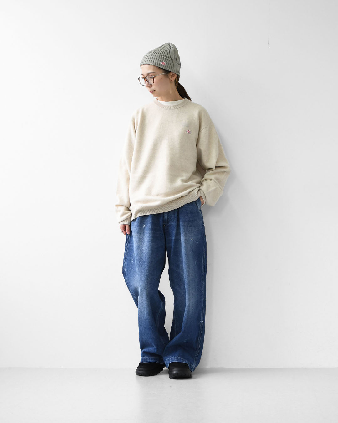 DANTON [ダントン] M LAMBSWOOL CREW NECK KNIT PULLOVER [DT-D0028LMW] ラムズウールクルーネックニットプルオーバー・MEN'S [2025AW]