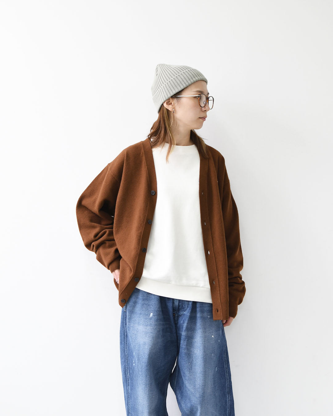 DANTON [ダントン] M V NECK CARDIGAN [DT-D0030LMW] Vネックカーディガン・MEN'S [2024AW]