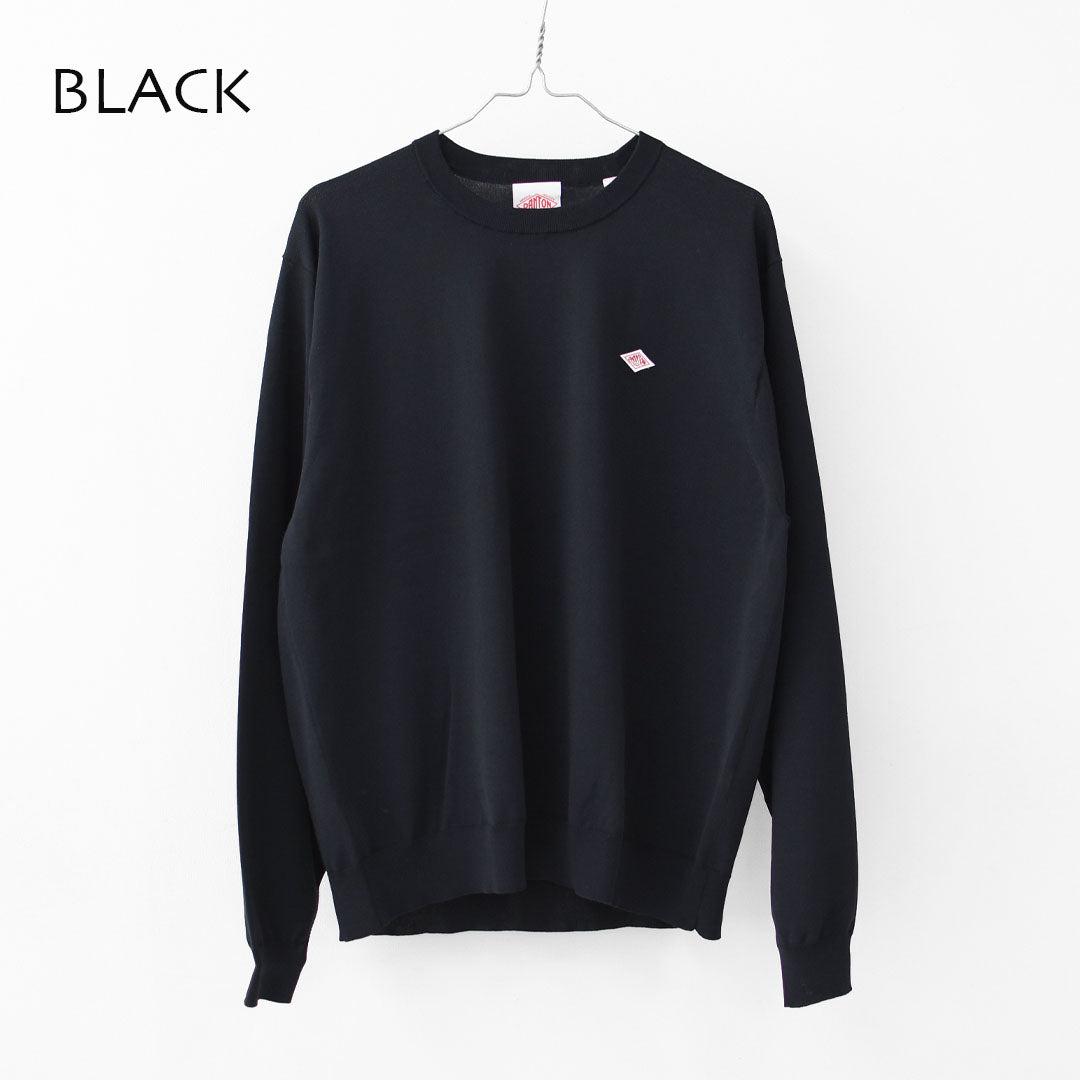 DANTON [ダントン] M Jersey Knit Crew Neck Pullover [DT-D0136YSD] ジャージーニットクルーネックプルオーバー・ニット・プルオーバーニット・ハイゲージニット・シンプル・ロゴ・MEN'S [2026SS]