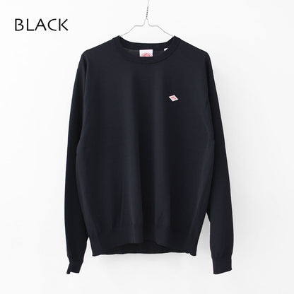 DANTON [ダントン] M Jersey Knit Crew Neck Pullover [DT-D0136YSD] ジャージーニットクルーネックプルオーバー・ニット・プルオーバーニット・ハイゲージニット・シンプル・ロゴ・MEN'S [2026SS]