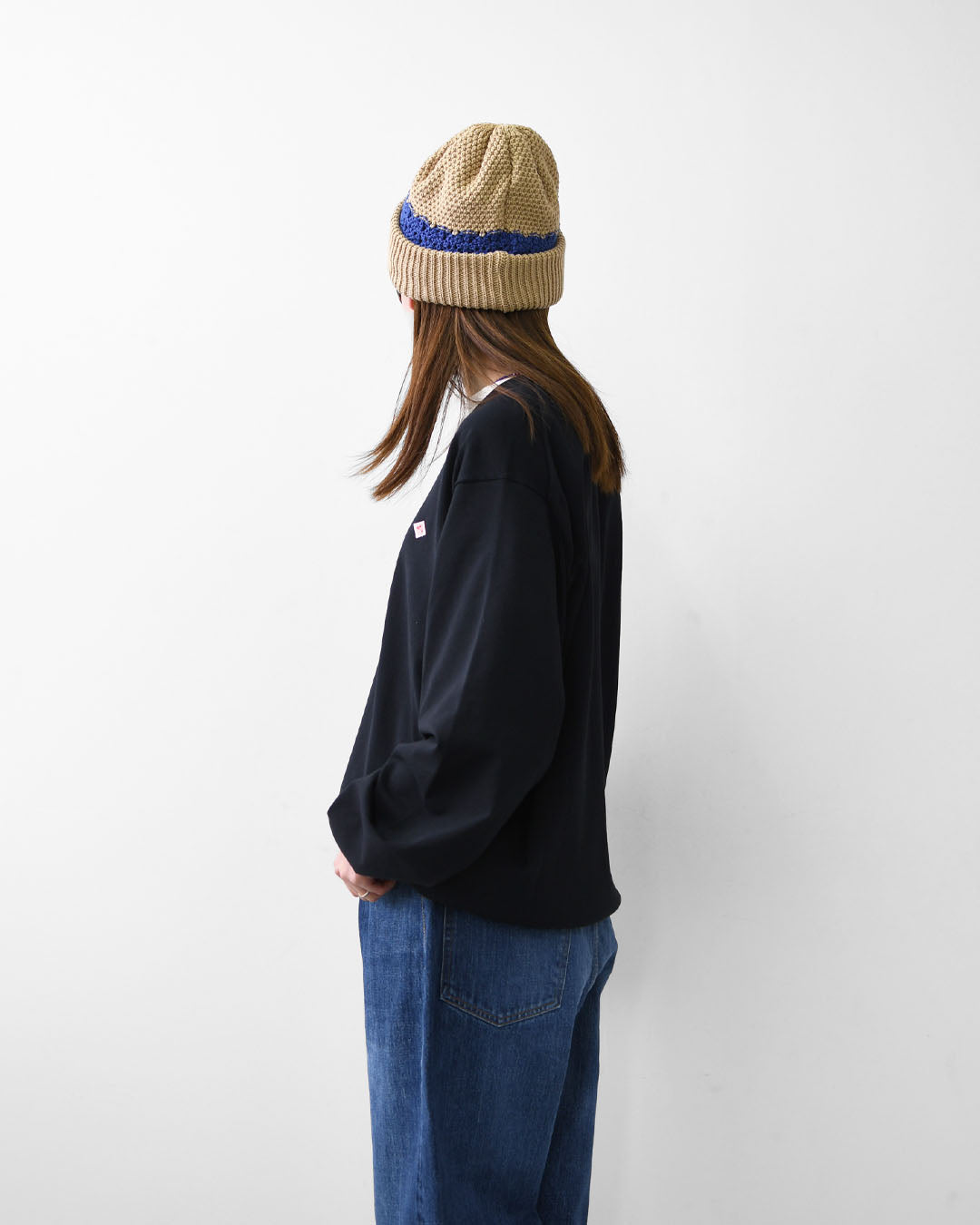 DANTON [ダントン] M Jersey Knit Crew Neck Pullover [DT-D0136YSD] ジャージーニットクルーネックプルオーバー・ニット・プルオーバーニット・ハイゲージニット・シンプル・ロゴ・MEN'S [2026SS]