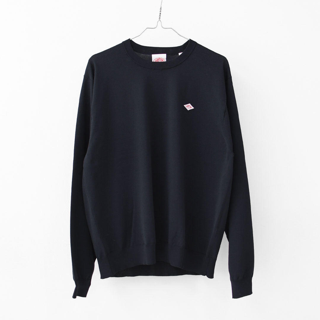 DANTON [ダントン] M Jersey Knit Crew Neck Pullover [DT-D0136YSD] ジャージーニットクルーネックプルオーバー・ニット・プルオーバーニット・ハイゲージニット・シンプル・ロゴ・MEN'S [2026SS]